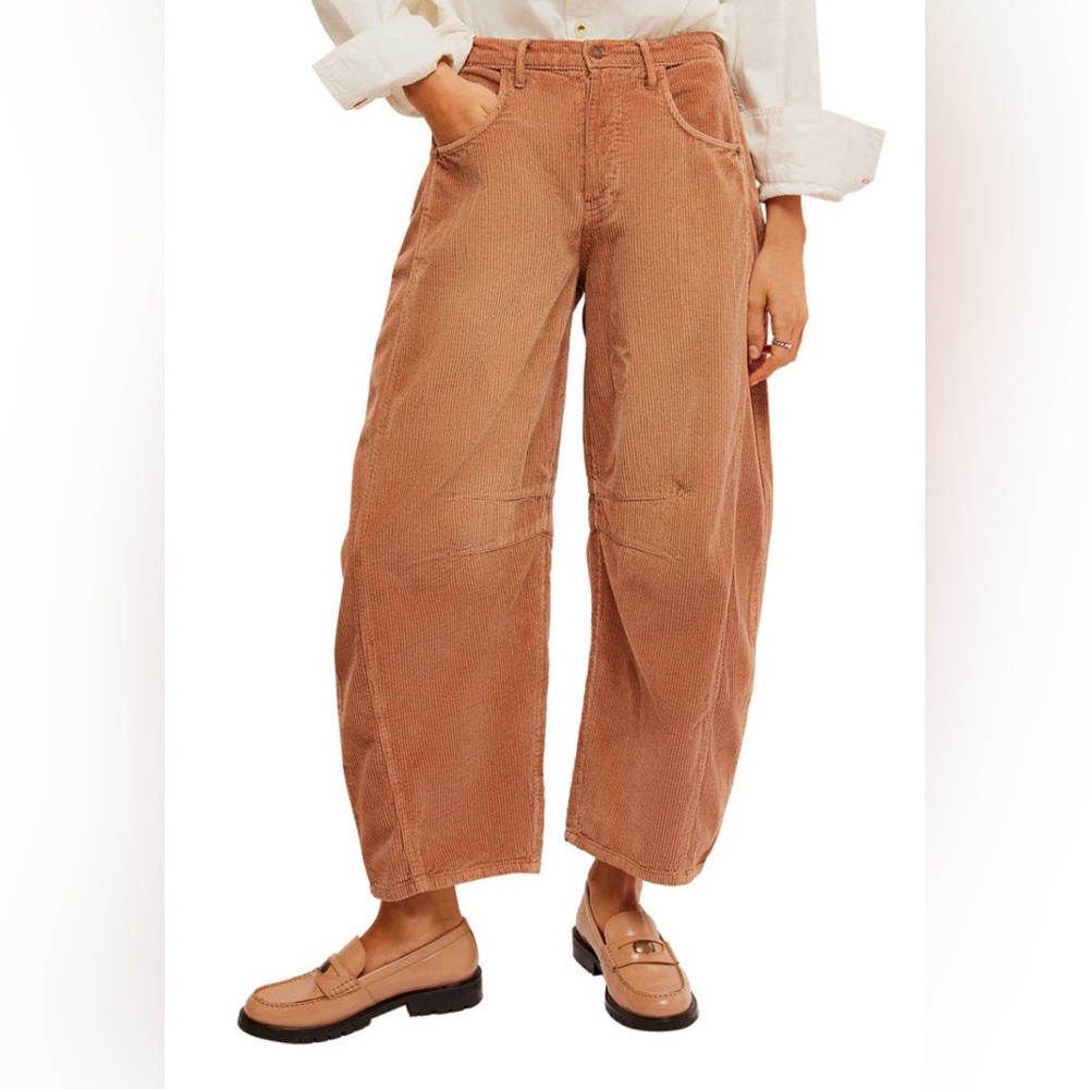 Free people, corduroy barrel jeans